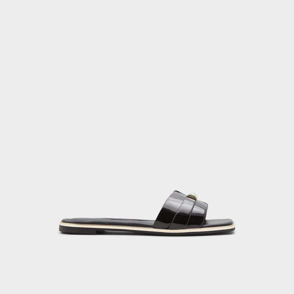 Aldo | Darine Black Women's Flats - Slide sandal