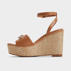 Aldo | Ybylin Medium Brown Women's Wedges - Wedge sandal, Wedge heel