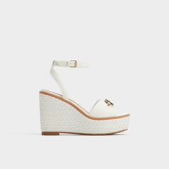 Aldo | Ybylin White Women's Wedges - Wedge sandal, Wedge heel