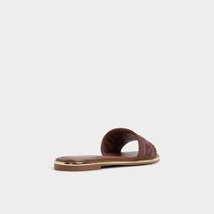 Aldo | Oceania Medium Brown Women's Flats - Slide sandal