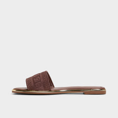 Aldo | Oceania Medium Brown Women's Flats - Slide sandal