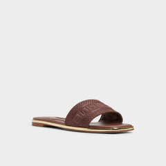 Aldo | Oceania Medium Brown Women's Flats - Slide sandal
