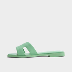 Aldo | Itsandal Medium Green Women's Flats - Slide sandal