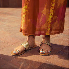 Aldo | Beachwalk Gold Women's Iridescent metallics - Slide sandal