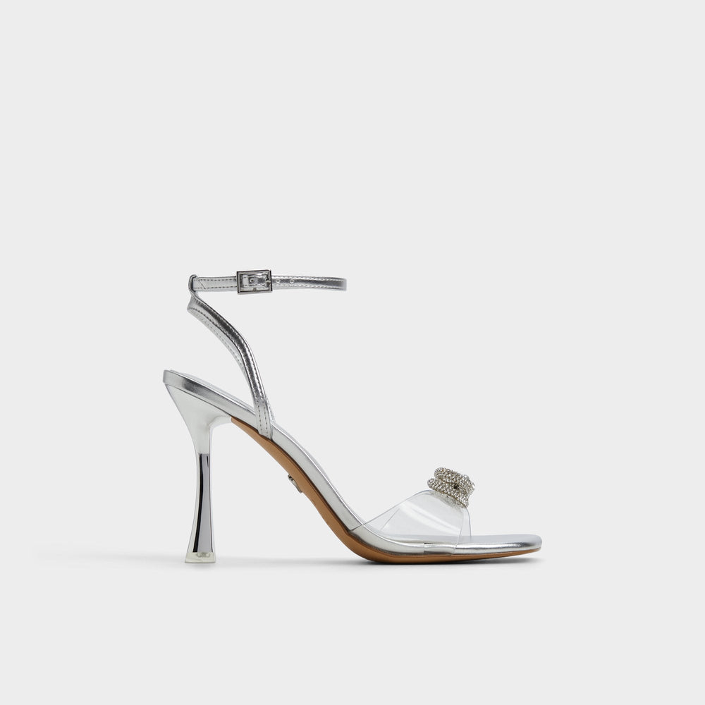 Aldo | Ozley Silver Women's Strappy Heels - Strappy heeled sandal
