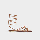 Aldo | Nirena Medium Brown Women's Flats - Strappy flat sandal