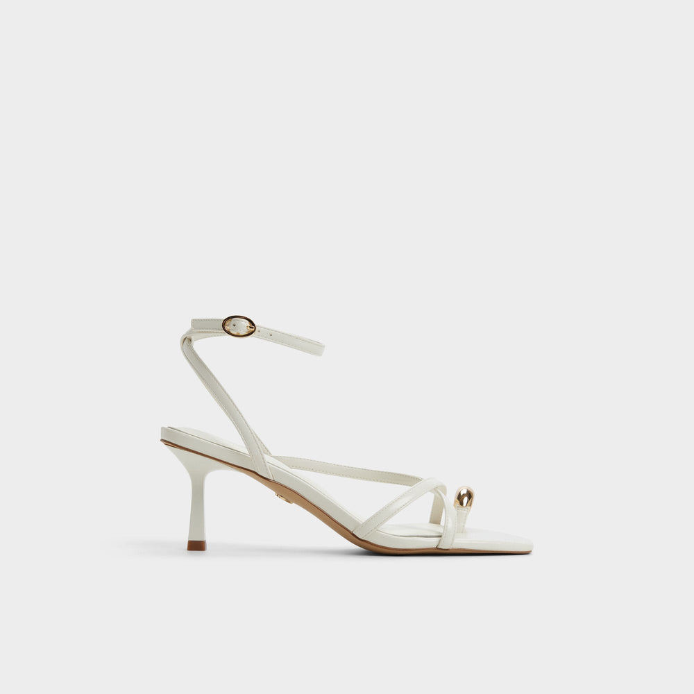 Aldo | Elodiah White/Bone Women's Travel essentials - Strappy heeled sandal, Stiletto heel
