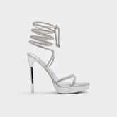 Aldo | Izabella in Silver 13621003 - Strappy heeled sandal, Platform