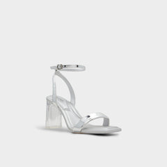 Aldo | Aurorai Silver Women's Block heels - Strappy heeled sandal, Block heel