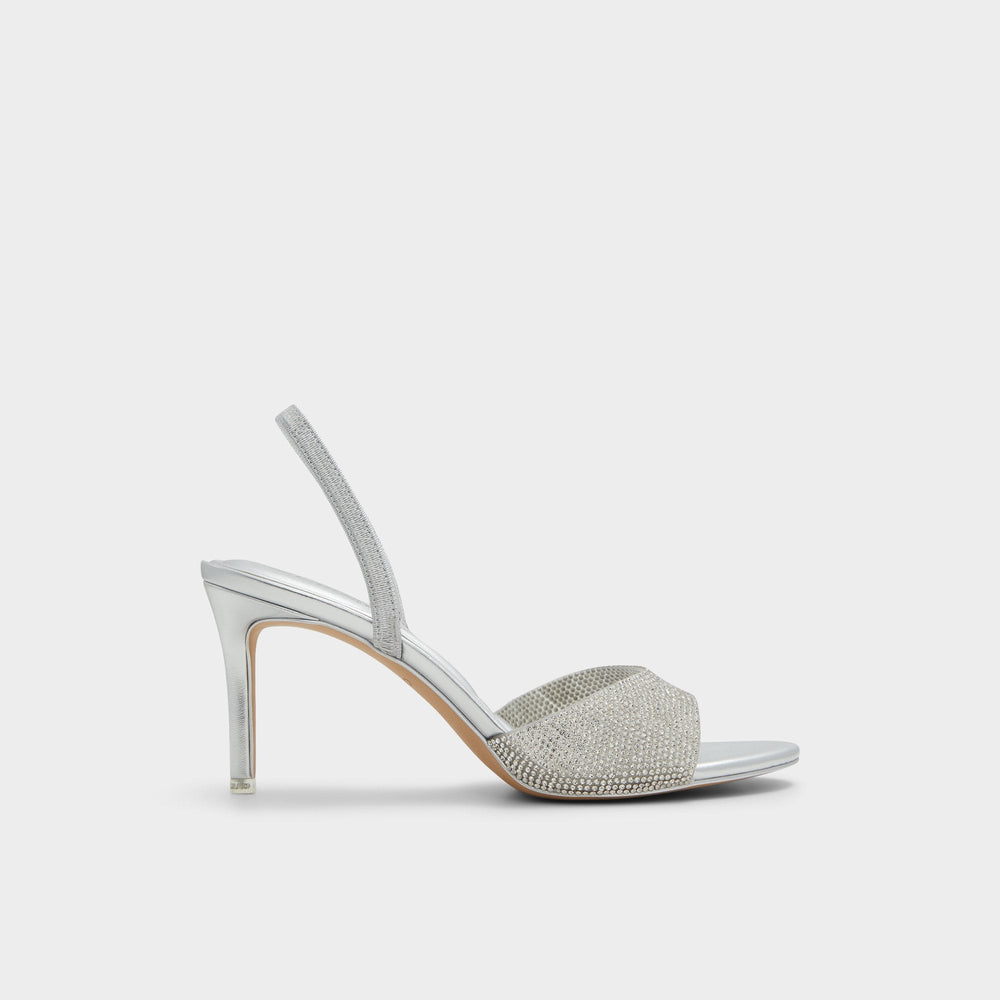 Aldo | Aitana in Silver - Strappy heeled sandal, Stiletto heel