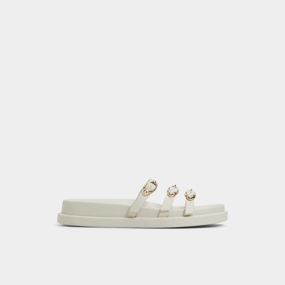 Aldo | Zephyra White Women's Footbed sandals - Footbed sandal, Footbed sandal