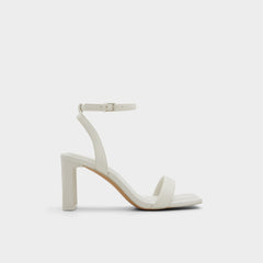 Aldo | Aurorai White/Bone Women's Strappy sandals - Strappy heeled sandal, Block heel
