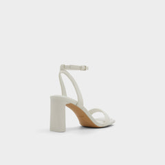 Aldo | Aurorai White/Bone Women's Strappy sandals - Strappy heeled sandal, Block heel