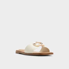 Aldo | Tidella White Women's Flats - Slide sandal