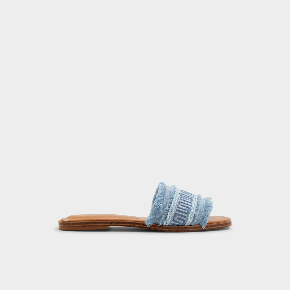 Aldo | Nalani Medium Blue Women's Flats - Slide sandal