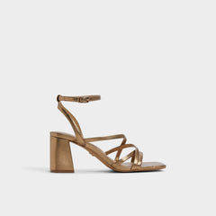 Aldo | Esther Gold Women's Block heels - Strappy heeled sandal, Block heel