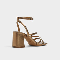 Aldo | Esther Gold Women's Block heels - Strappy heeled sandal, Block heel