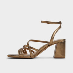 Aldo | Esther Gold Women's Block heels - Strappy heeled sandal, Block heel