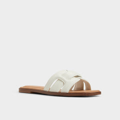 Aldo | Eleny White Women's Flats - Slide sandal