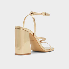 Aldo | Laurader Gold Women's Block heels - Strappy heeled sandal, Block heel
