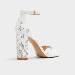 Aldo | Enaegyn White Multi Women's Strappy sandals - Strappy heeled sandal, Block heel