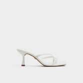 Aldo | Calypsa White Women's Heeled mules - Strappy heeled sandal, Block heel