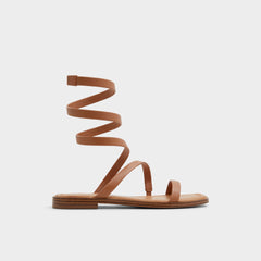 Aldo | Spinella in Medium Brown - Strappy flat sandal