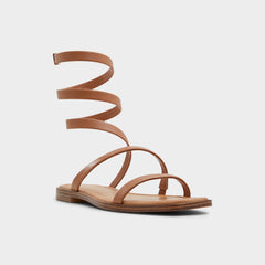 Aldo | Spinella in Medium Brown - Strappy flat sandal