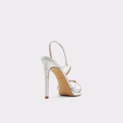 Aldo | Resurge in Silver - Strappy stiletto sandal, Stiletto heel