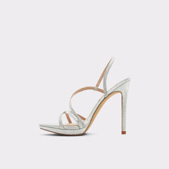 Aldo | Resurge in Silver - Strappy stiletto sandal, Stiletto heel