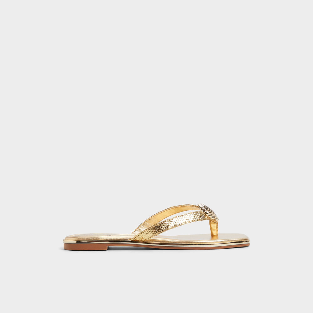 Aldo | Conchiglia Gold Women's Flats - Flip flop
