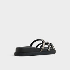 Aldo | Zephyra White/Black Women's Footbed sandals - Footbed sandal