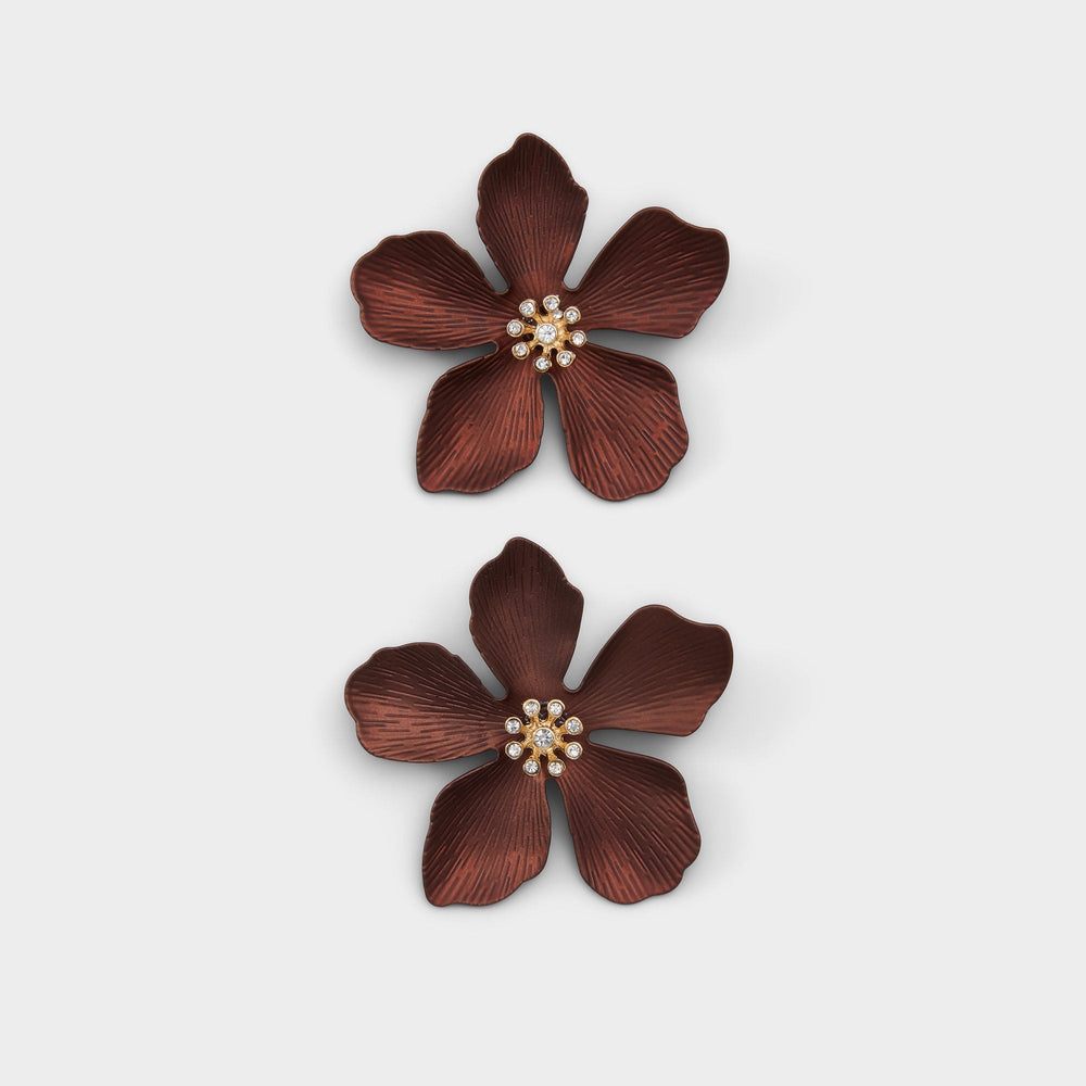 Aldo | Maflorra in Brown - Statement earrings
