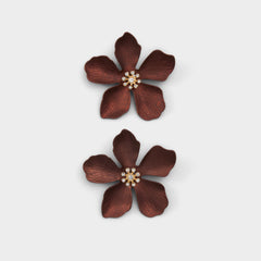 Aldo | Maflorra in Brown - Statement earrings