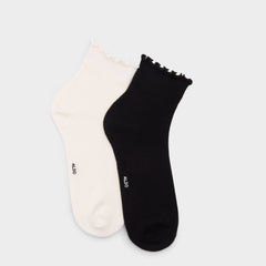 Aldo | Frilluxe in Black White - Crew socks