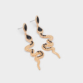 Aldo | Snakes in Black Gold Multi - Chandelier earrings