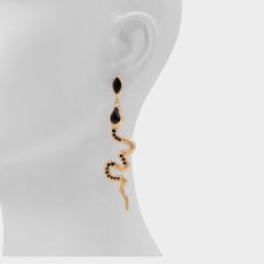 Aldo | Snakes in Black Gold Multi - Chandelier earrings