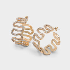 Aldo | Estele in Gold Clear Multi - Hoop earrings