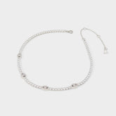 Aldo | Elbaeraen in Silver Clear Multi - Choker necklace