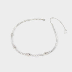 Aldo | Elbaeraen in Silver Clear Multi - Choker necklace