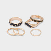 Aldo | Wildora in Black Gold Multi - Stackable rings