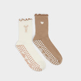 Aldo | Pilatesock in Dark Beige - Pilates socks