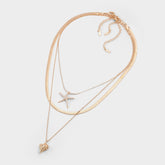 Aldo | Seascharms Gold/Clear Multi Women's Necklaces - Layered necklace