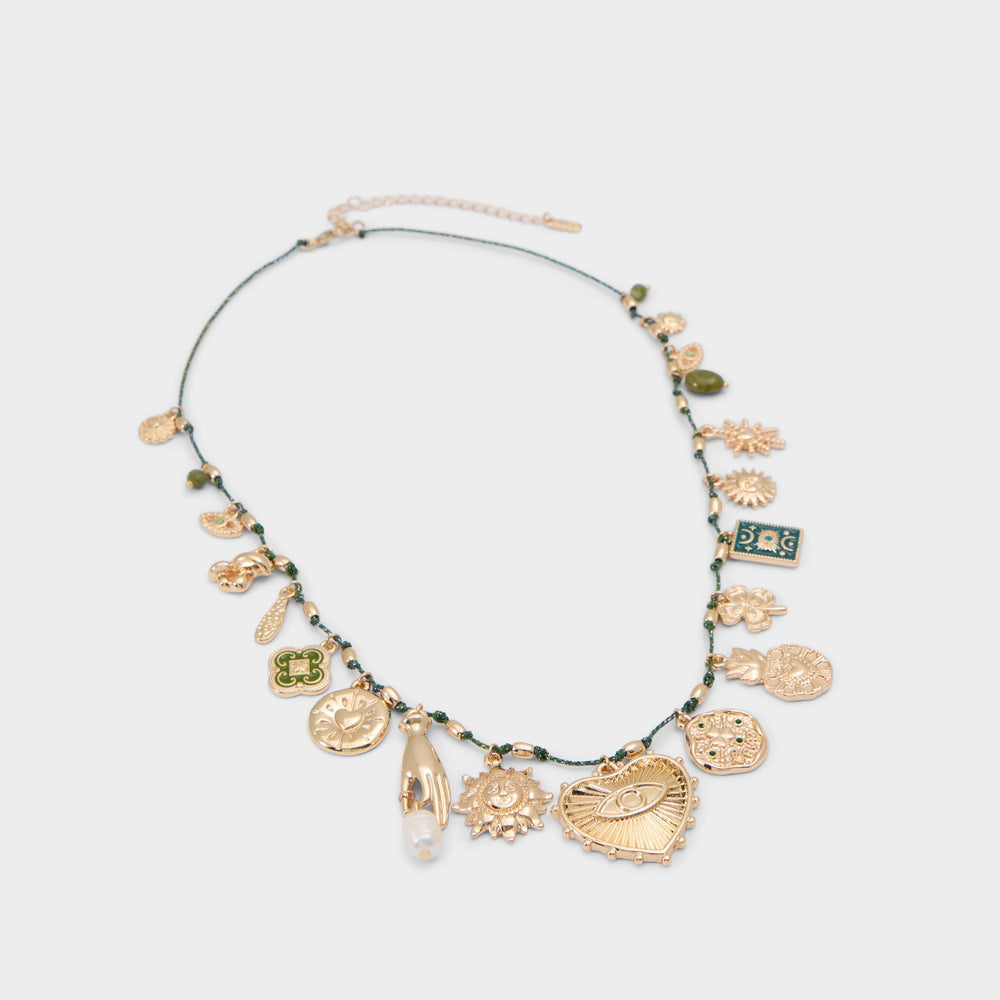 Aldo | Bohemian in Dark Green - Charm necklace