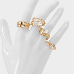 Aldo | Abyweth in Gold Clear Multi - Multi finger rings