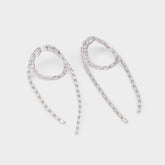 Aldo | Wude in Silver Clear Multi - Chandelier earrings