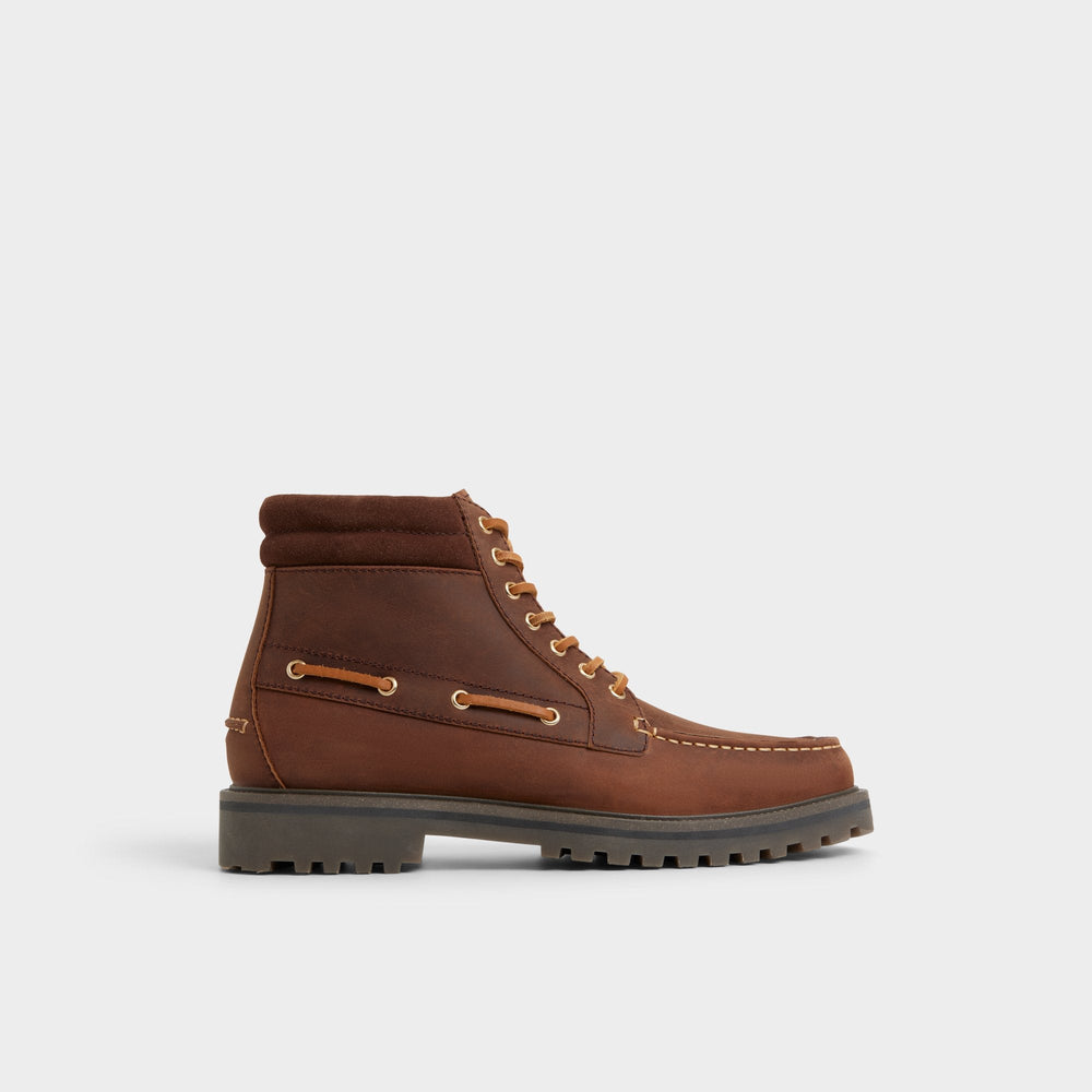 Aldo | Farrell in Medium Brown - Combat boot, Lug sole