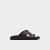 Aldo | Darley Dark Brown Men's Sandals & Slides - Strappy flat sandal