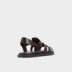 Aldo | Warley Dark Brown Men's Sandals & Slides - Strappy flat sandal