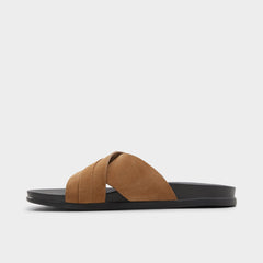 Aldo | Delmar Open Brown Men's Slides - Slide sandal